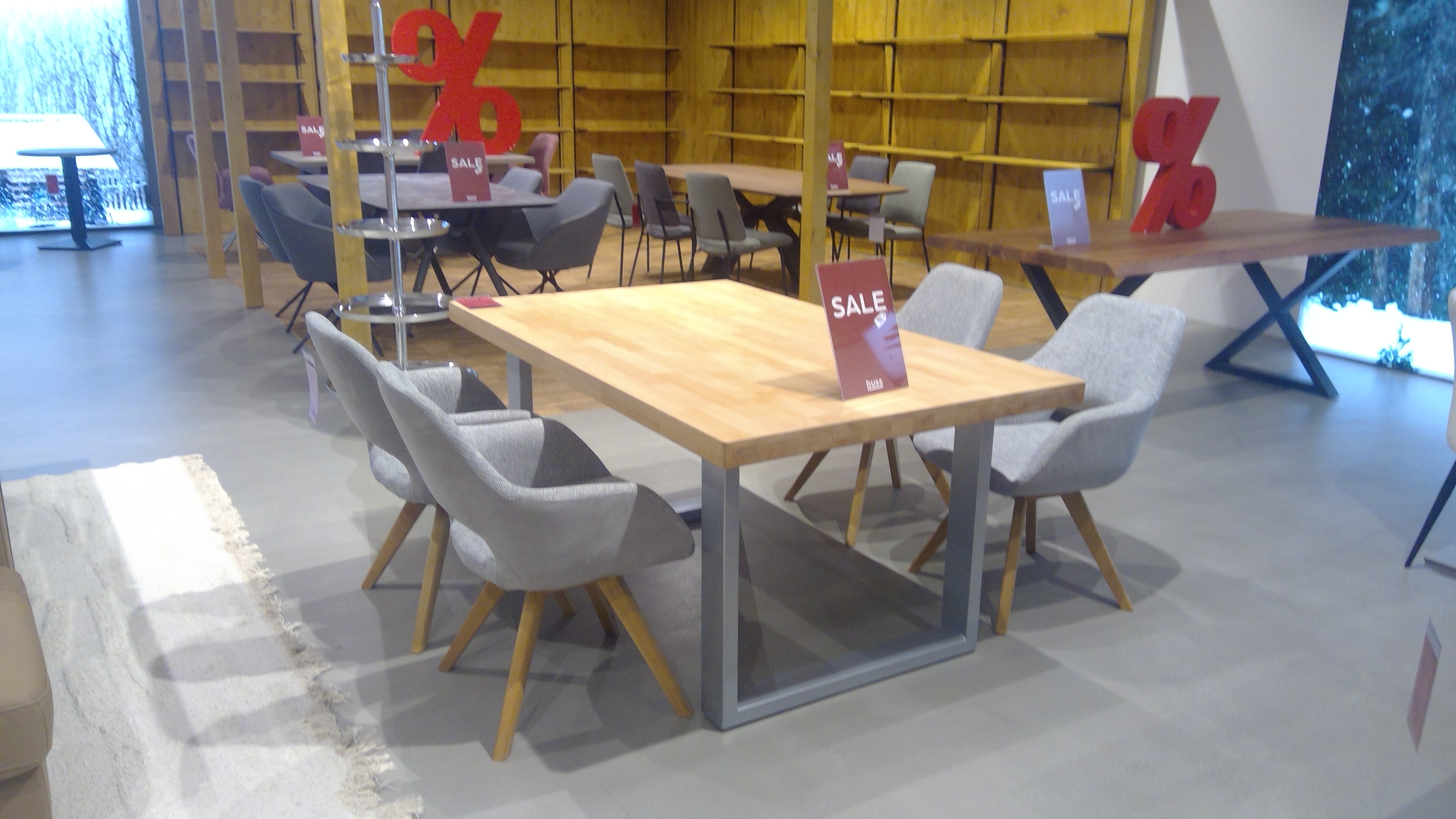 Esstisch TIM ca. 160x100cm in Kernbuche geölt , Sperrholz, Holz, Tabelle, Cafeteria, Gaststätte