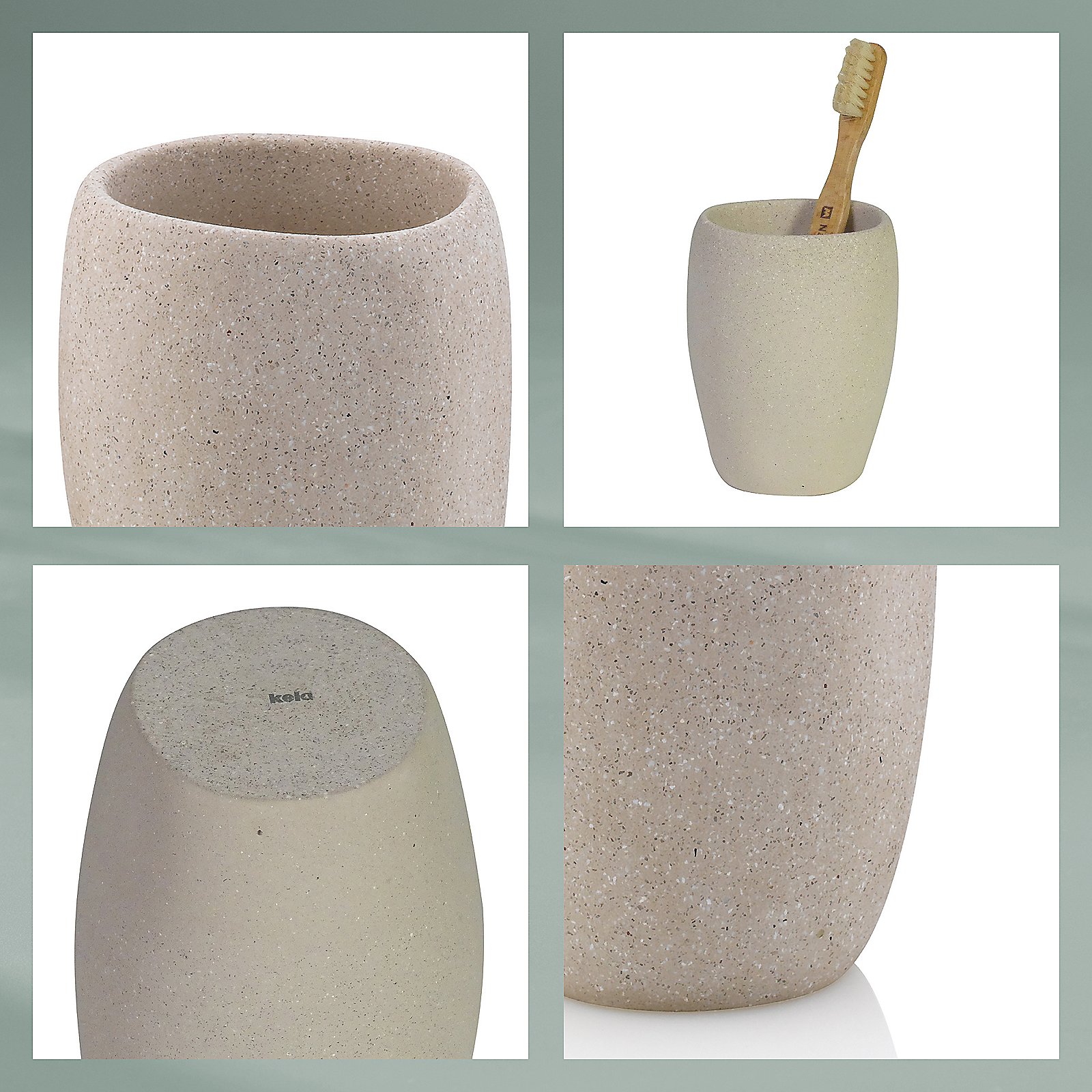 Kela Becher Roda beige RODA in , Krug, Töpferei, Werkzeug, Zahnbürste, Vase