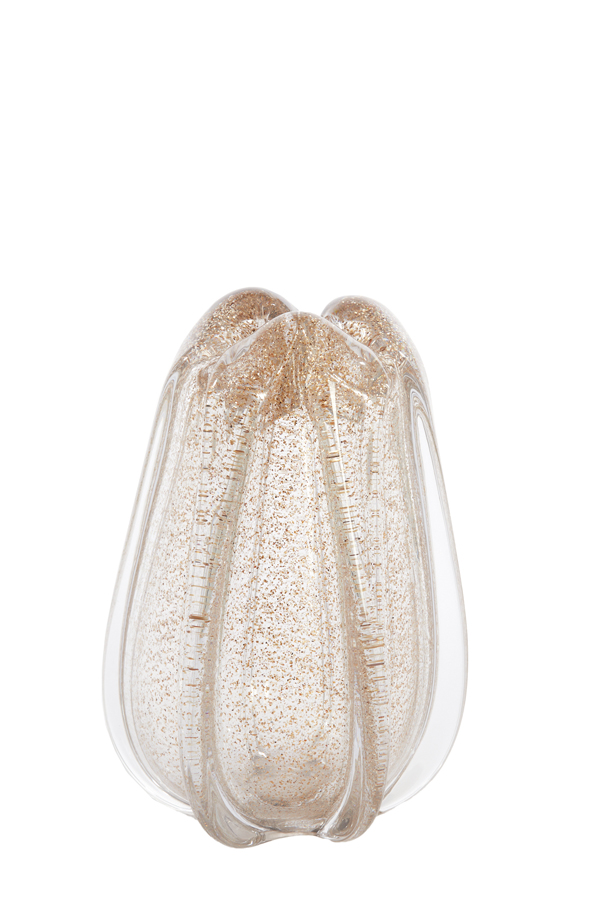 Vase MURELA  in Glas klar / Flitter sand