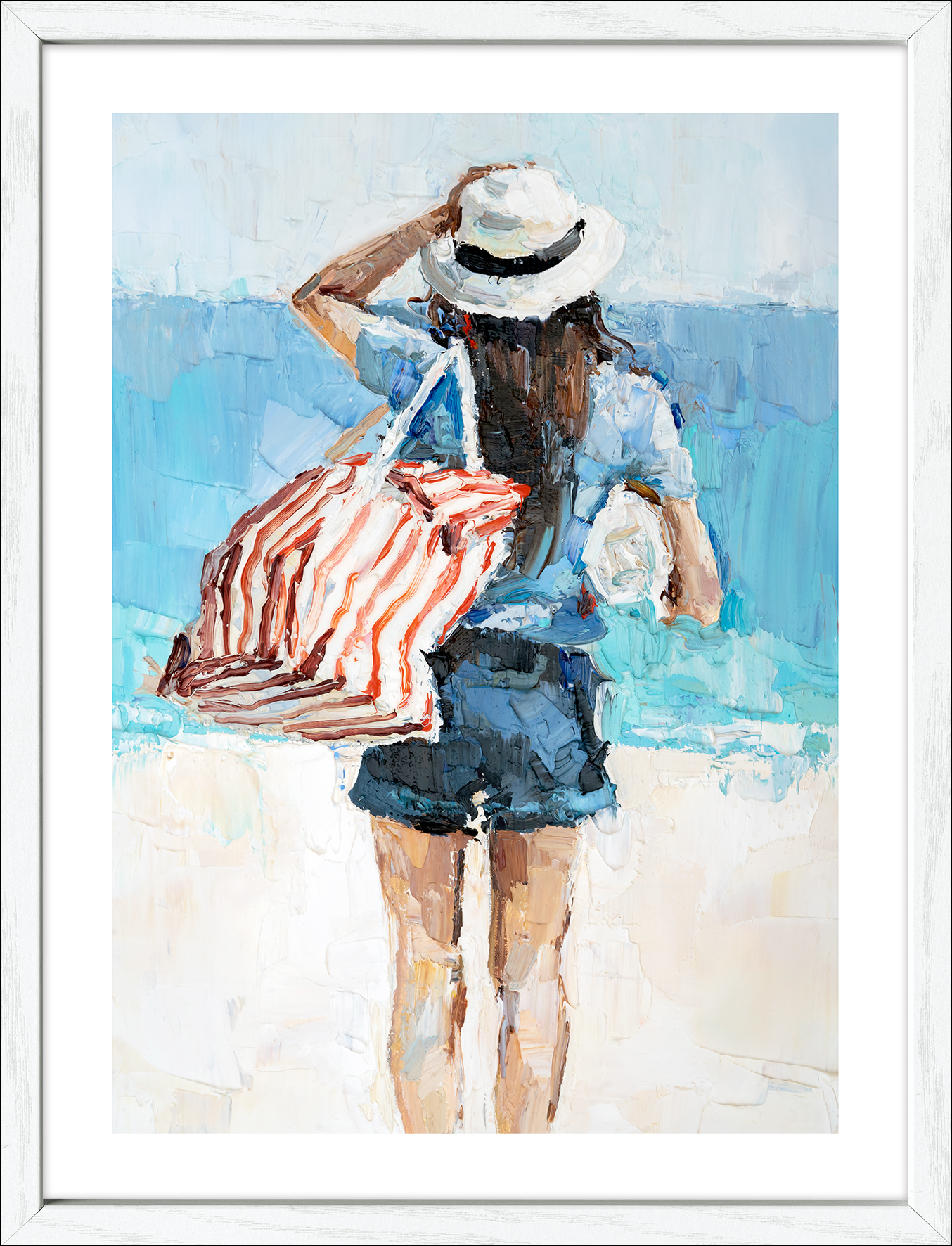 PRO ART Framed-Art Slim Scandic 43x33cm Girl On The Beach