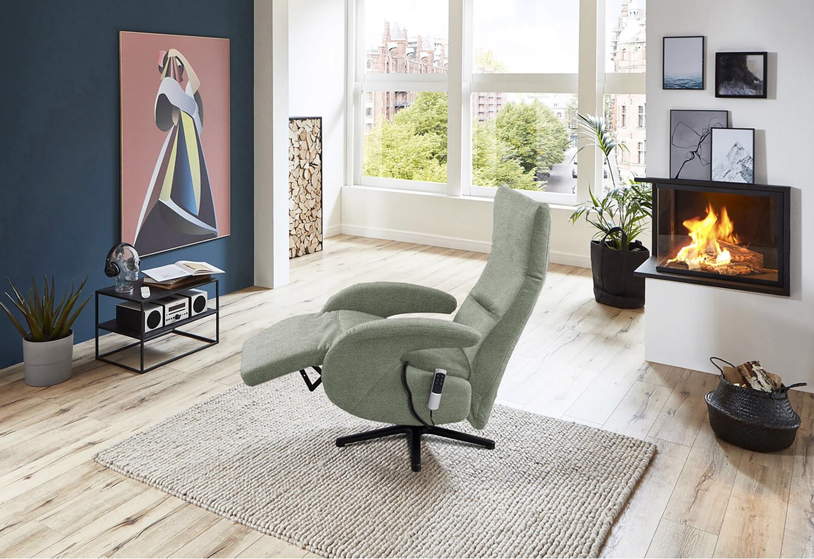 Poco Drehsessel Relaxline 2 in Stoff Sofia clean dunkelgrün, Moebel, Kamin, Drinnen, Stuhl, Sessel