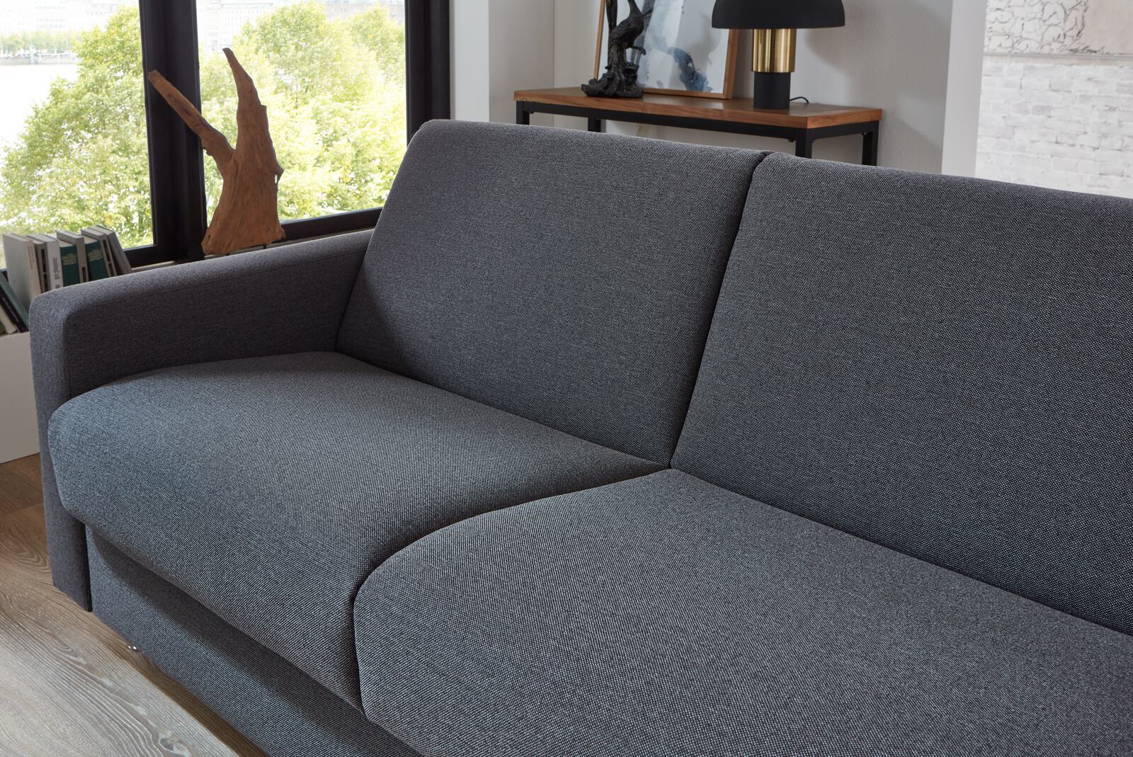 Schlafsofa MESSINA ca. 120x200cm in Stoff grau/anthrazit