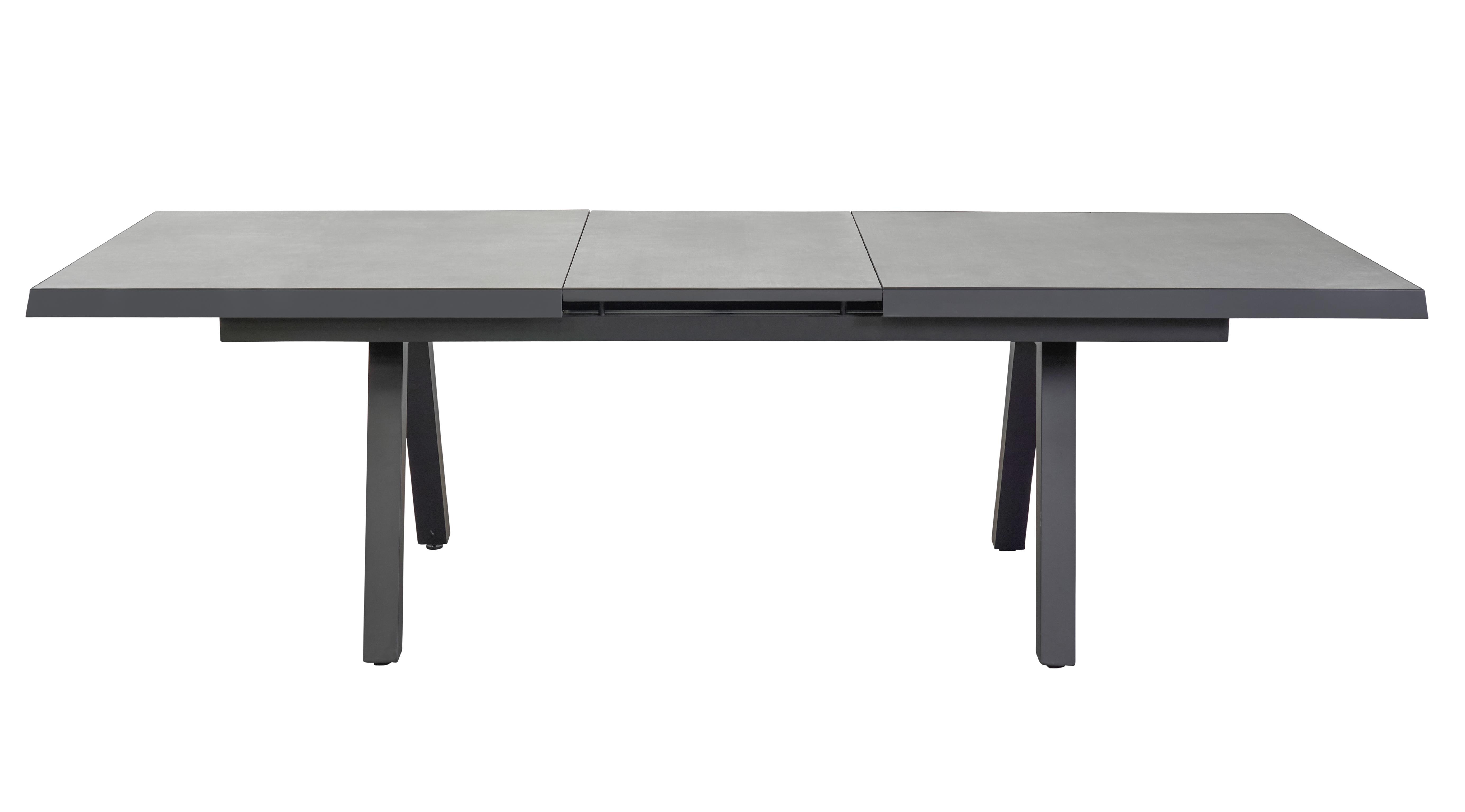L.C. Wholesaler Ausziehtisch VIVERA-STONE ca. 200x100cm in Farbe sintered Stone/anthrazit, Moebel, Tabelle, Esstisch, Kaffeetisch, Schreibtisch