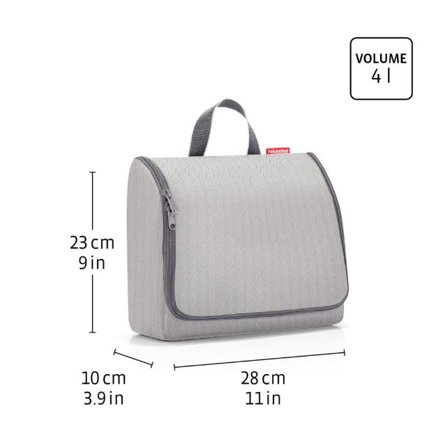 Reisenthel TOILETBAG XL in Farbe herringbone grey, Tasche, Zubehör, Handtasche