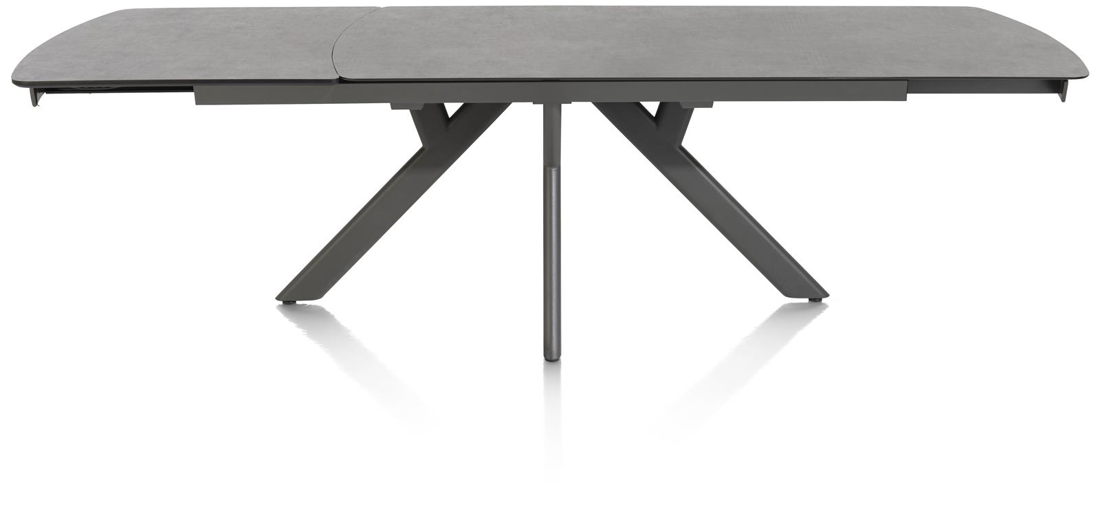 Henders & Hazel Ausziehtisch VEGAS ca. B100 H77 T170 cm in Platte Keramik Glas anthrazit