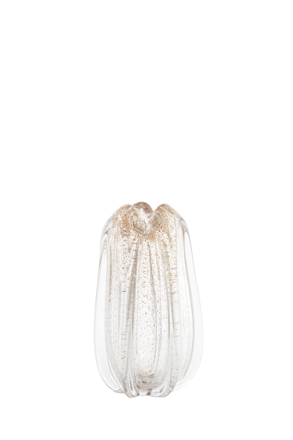 Vase MURELLA  in Glas klar + Flitter sand