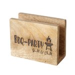 Boltze Serviettenhalter BBQ BBQ in Mango natur