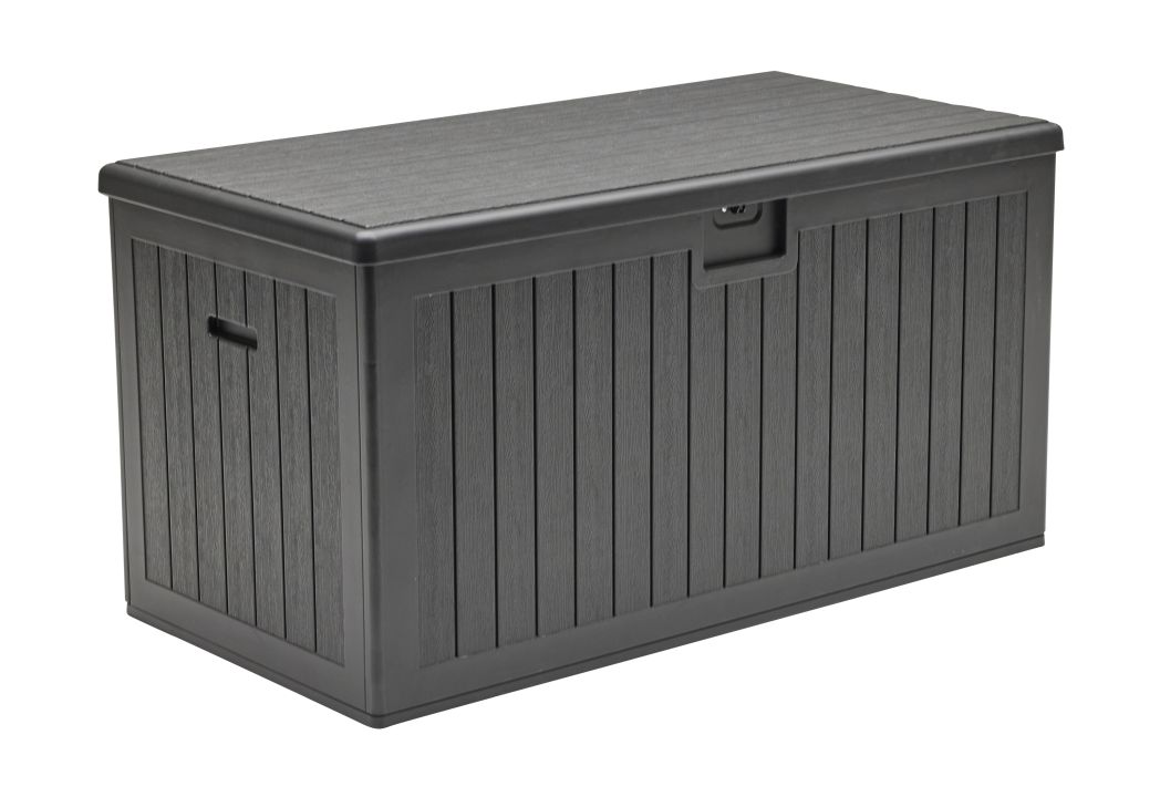 Aufbewahrungsbox VELIO in Schwarz L.C. Wholesaler Aufbewahrungsbox VELIO in Farbe Schwarz mit Holzmaserung, Kiste, Whirlpool, Wanne