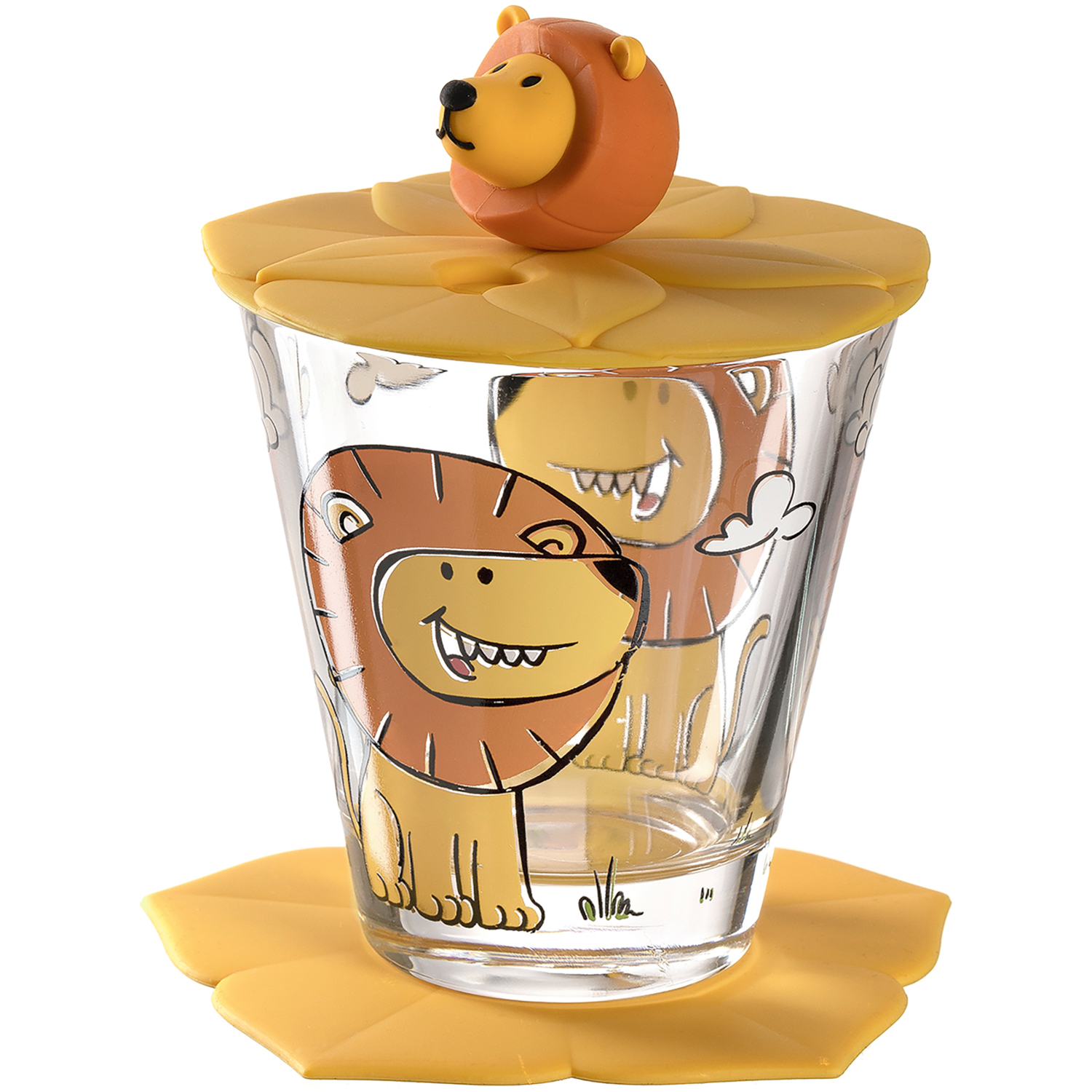 Leonardo Kindertrinkset Bambini 3-teilig in Farbe mehrfarbig, Glas, Einmachglas