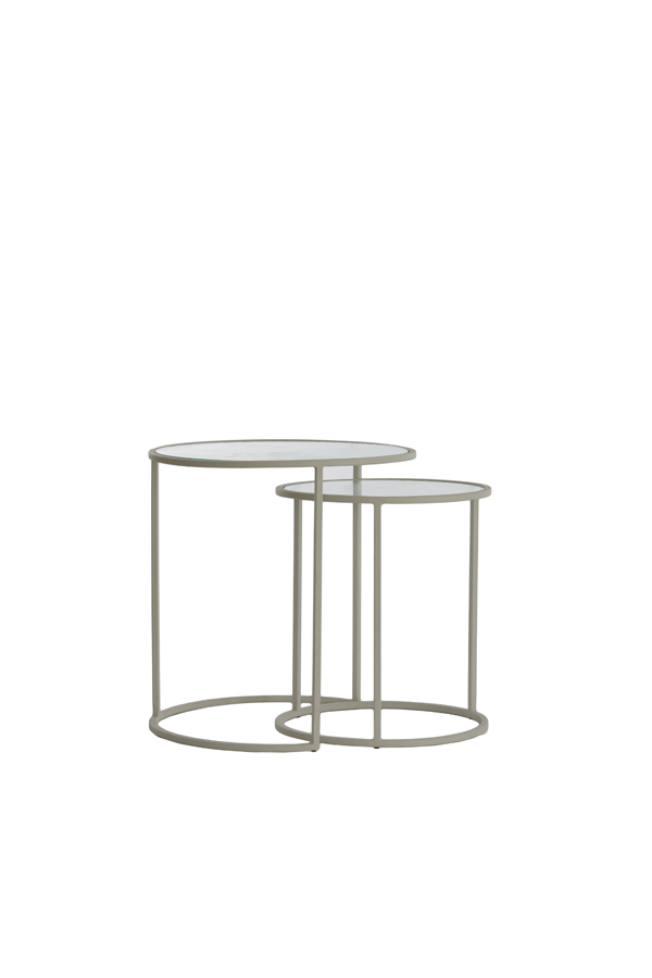 Light & Living Beistelltisch-Set TALCA in Farbe creme, klar, Kaffeetisch, Mobiliar, Tabelle, Esstisch