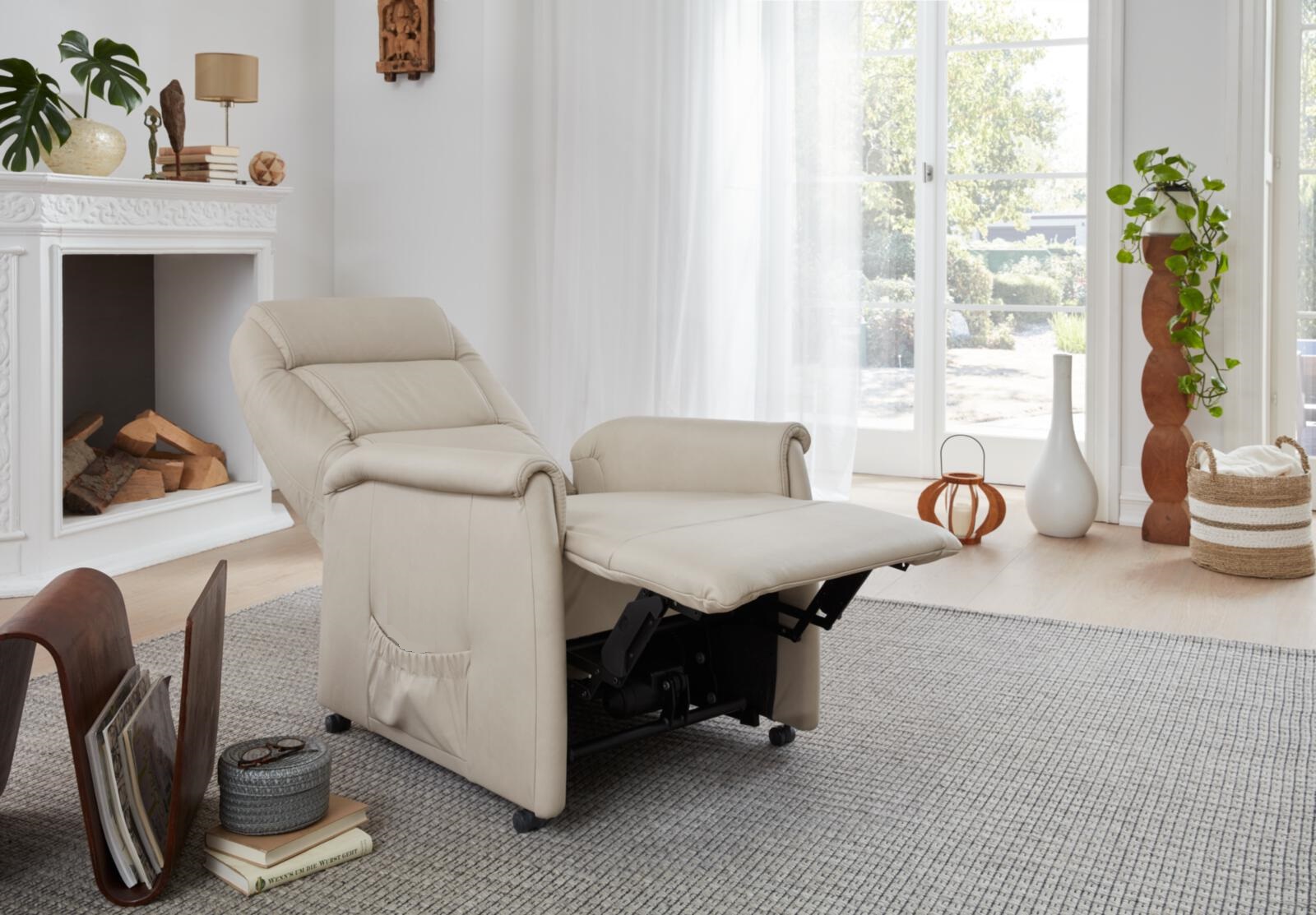 Himolla Relaxsessel QUARTETT in Leder Longlife kliff, Moebel, Stuhl, Sessel, Lehnsessel, Pflanze