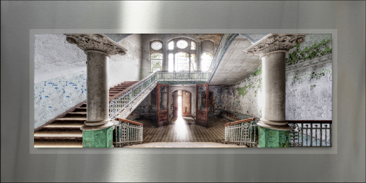 ProArt Double-Alu -Acryl bedruckt mit Aufsatz aus Acryl 100x50cm Mystic Corridor