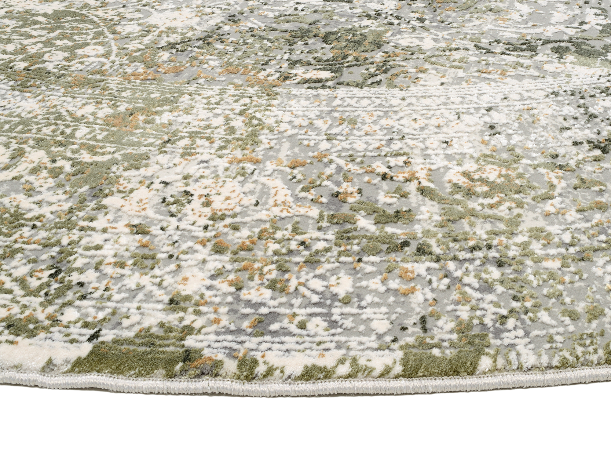 OCI Webteppich Ø ca. 160cm in Farbe grau-grün