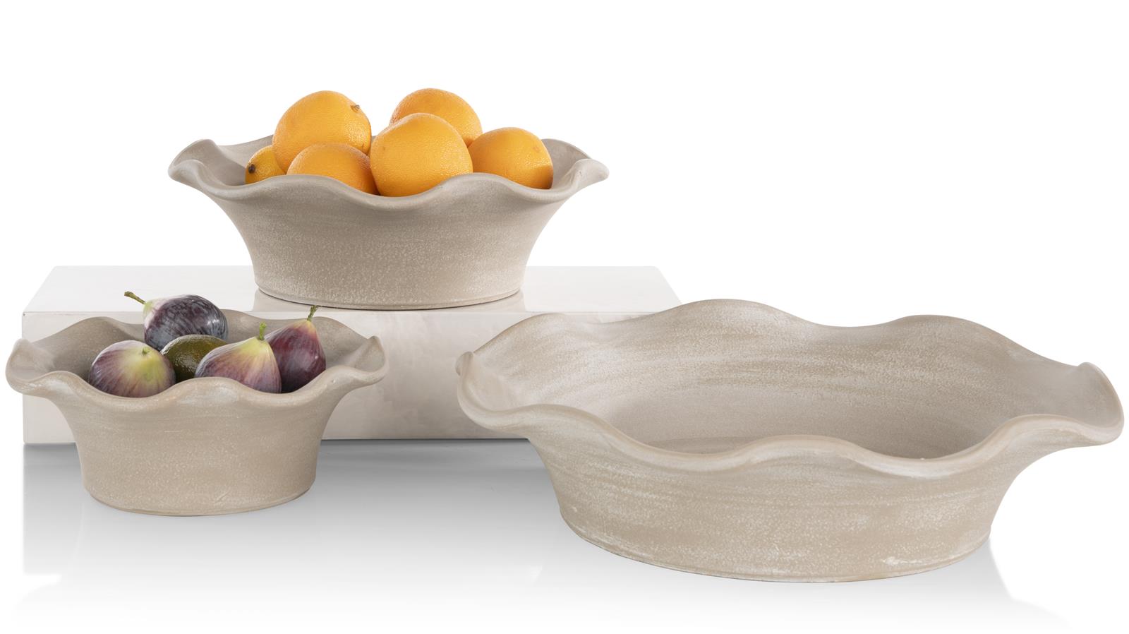 Coco Maison Schale Wave D35cm 50510BEI