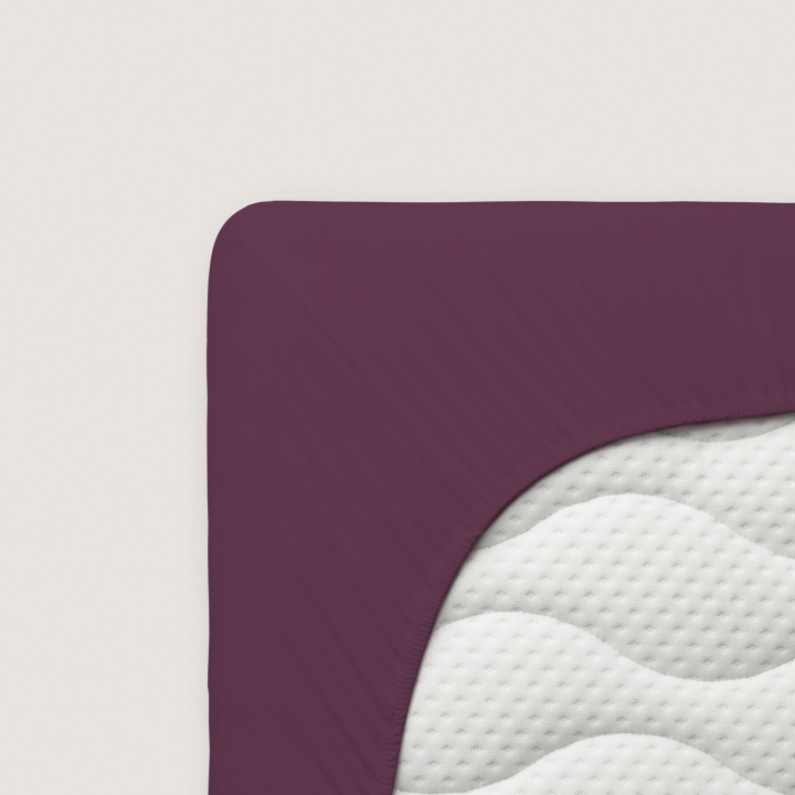 Schlafgut Casual Spannbettlaken ca. 90x190-100x200cm in Farbe Purple Deep