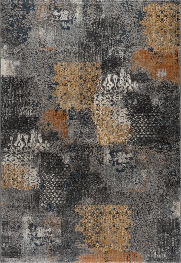 Modischer Canyon ca. 200x290cm in Farbe Grau-Grau-Braun, Dekoration für Zuhause, Teppich