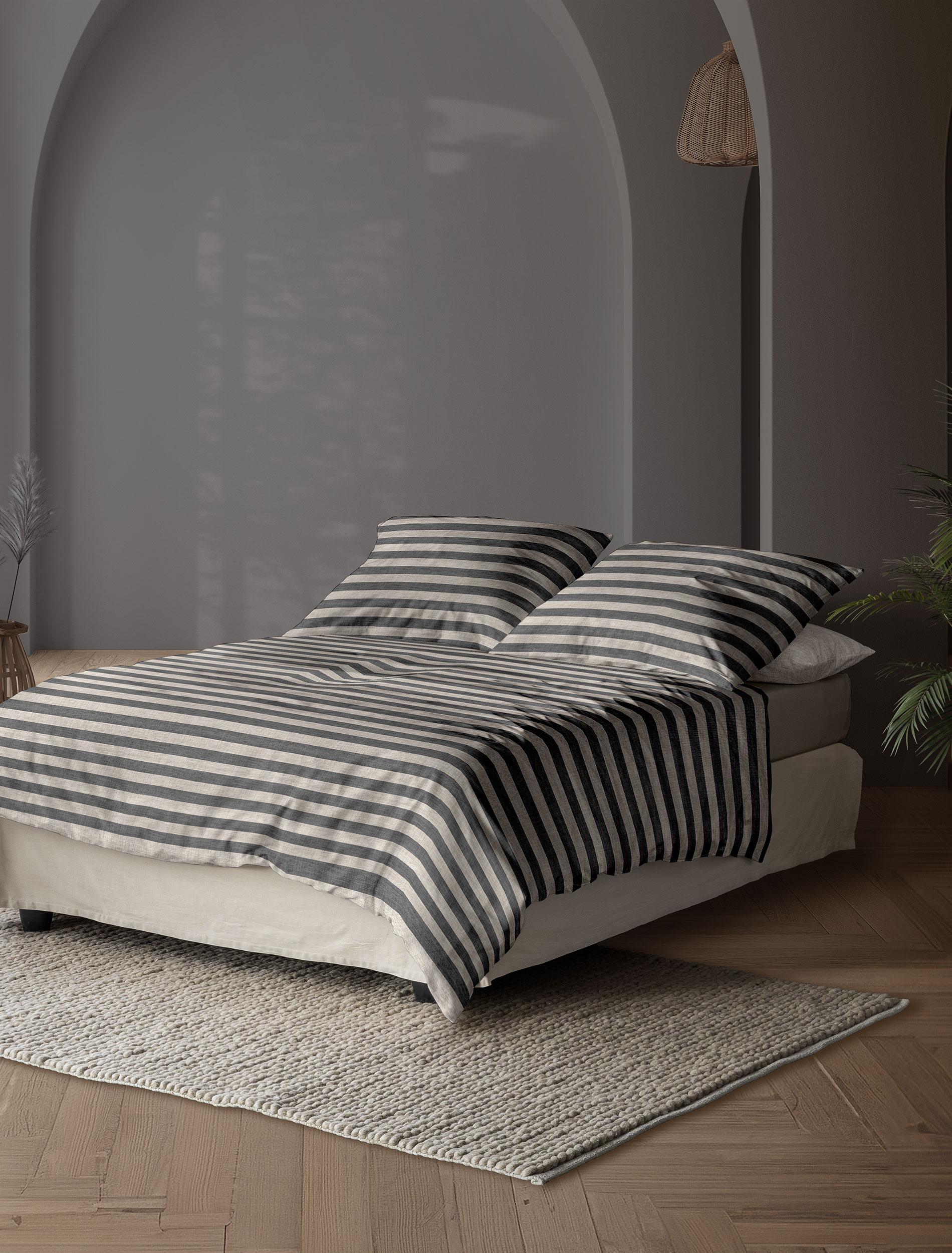 Irisette Mako-Satin Bettwäsche WAVE-HK ca. 155x220cm in Farbe grau