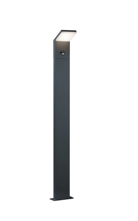 Trio LED-Pfosten PEARL in anthrazit, Glas Kunststoff weiß