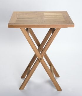 L.C. Wholesaler Bistrotisch RIVA ca. B70 H75 T70 cm in Teak 4-eckig geschraubt, Esstisch, Mobiliar, Tabelle, Kaffeetisch, Schreibtisch