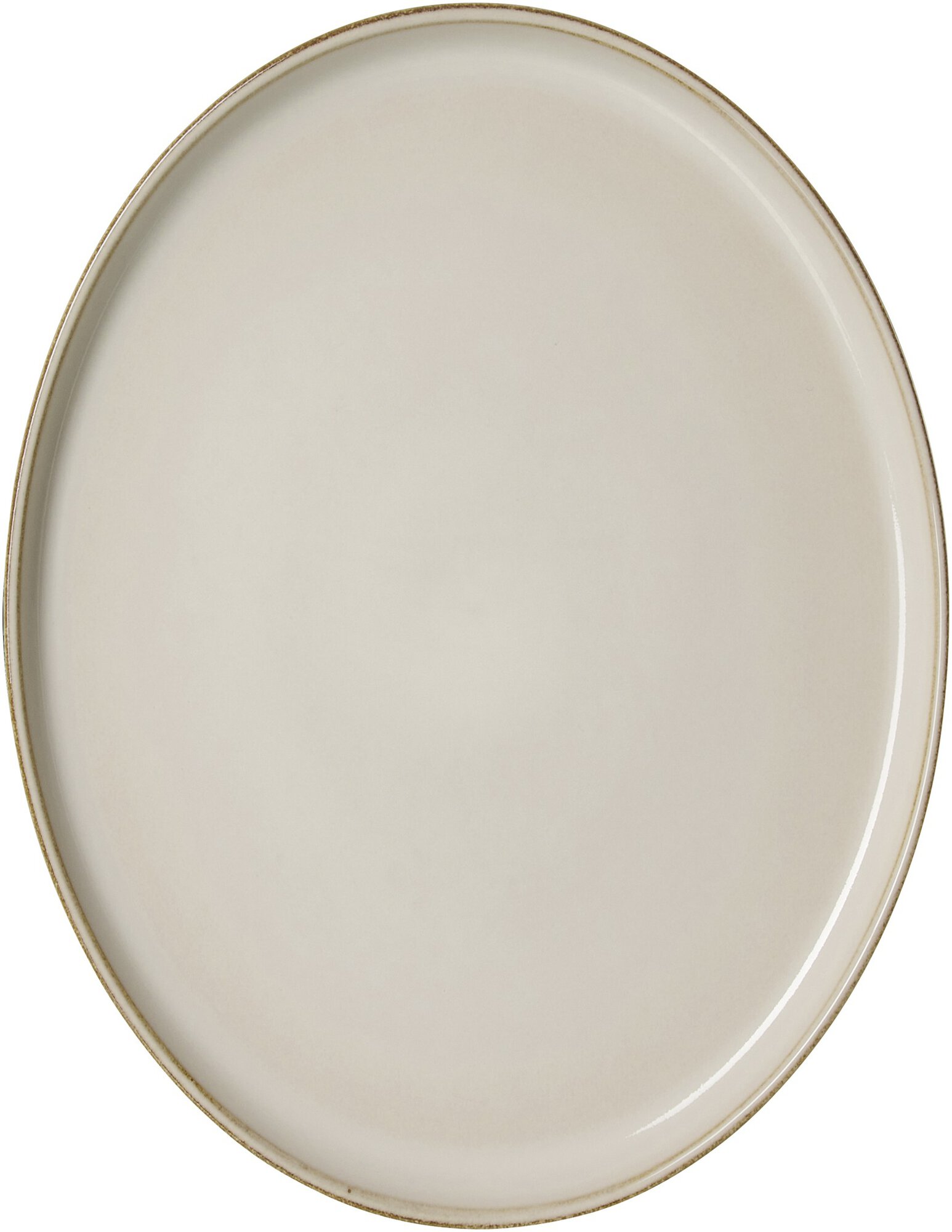 Ritzenhoff & Breker Platte OLIVIA 25x19cm aus Steingut beige