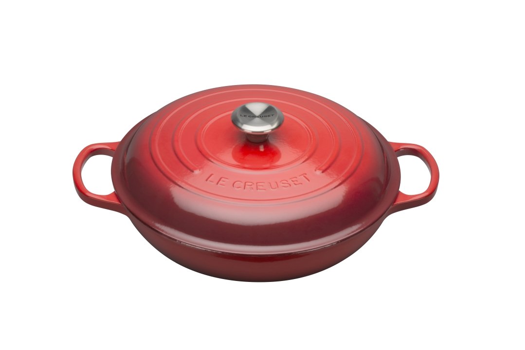 Le Creuset Gourmet-Profitopf Ø ca. 30cm Kirschrot / innen creme