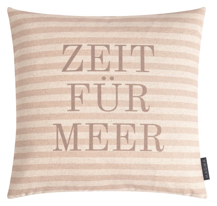 Magma Heimtex Kissenhülle WELLENZEIT ca. 45x45cm in Farbe Zeit für Meer, Kissen, Dekoration für Zuhause, Tasche