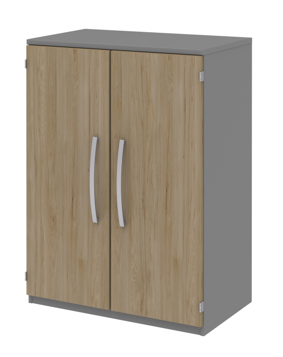Röhr-Bush Aktenelement TECHNO 019 in mittelgrau / Front Hickory Eiche Nachbildung