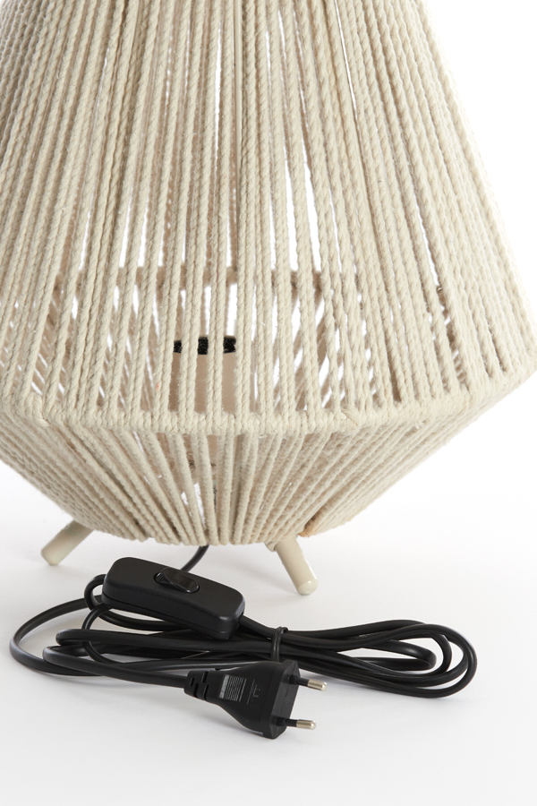 Light & Living Tischleuchte FELIDA in Farbe creme, Lampe, Adapter, Elektronik
