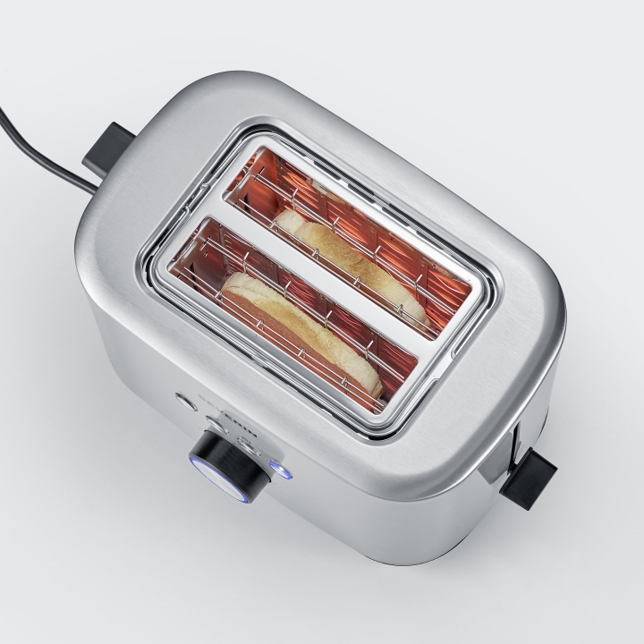 Severin Toaster AT 2620 in Edelstahl gebürstet, schwarz