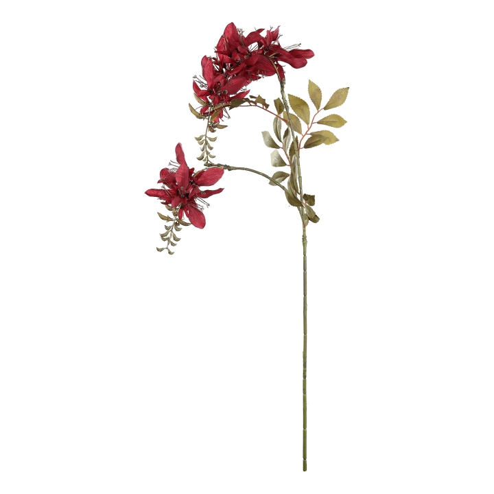 Eglo Living Kunstblume Rittersporn SEMPORNA in Fb. rot, Blume, Blumen-Arrangement, Pflanze, Blütenblatt