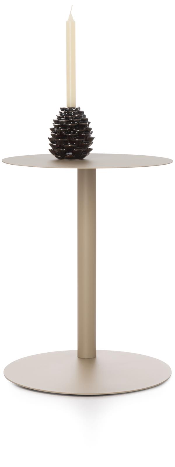 Coco Maison Beistelltisch OWEN ca. B40 H50 T40 cm in Metall taupe