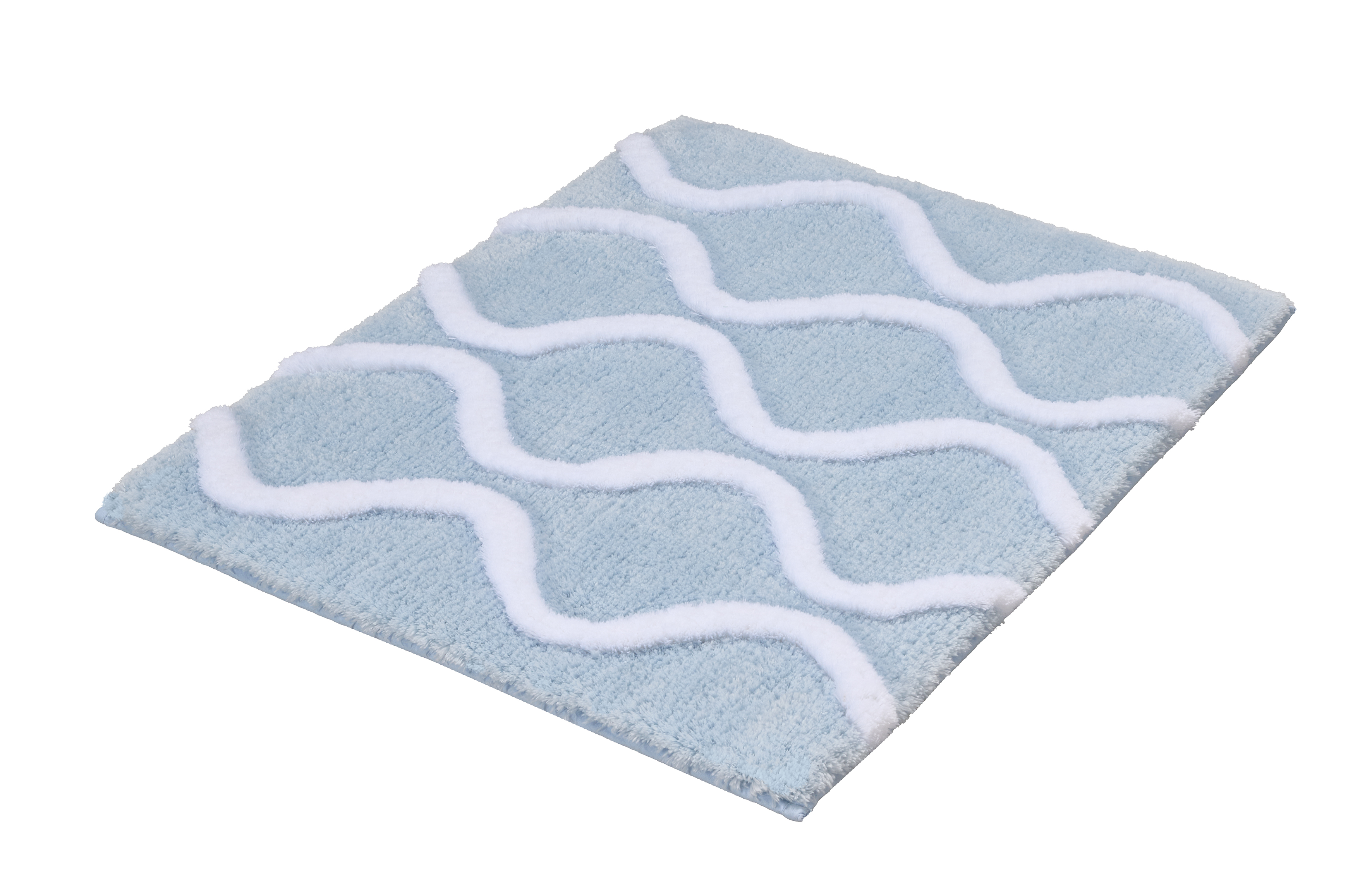 Kleine Wolke Badteppich PIANA ca. 55x65cm in Farbe Stahlblau