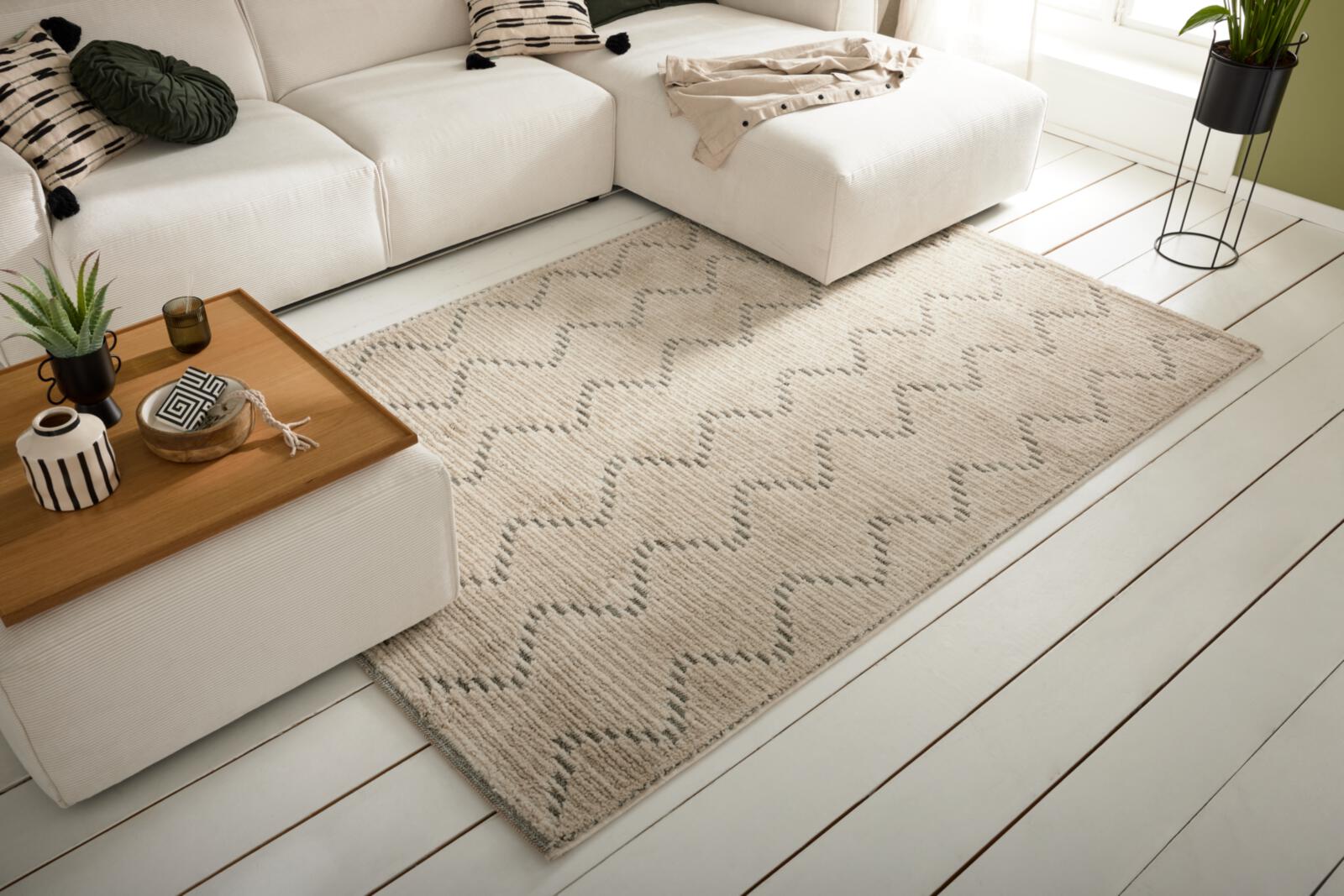 Roomio Teppich NO. 8301 ca. 160x230cm  in Farbe creme