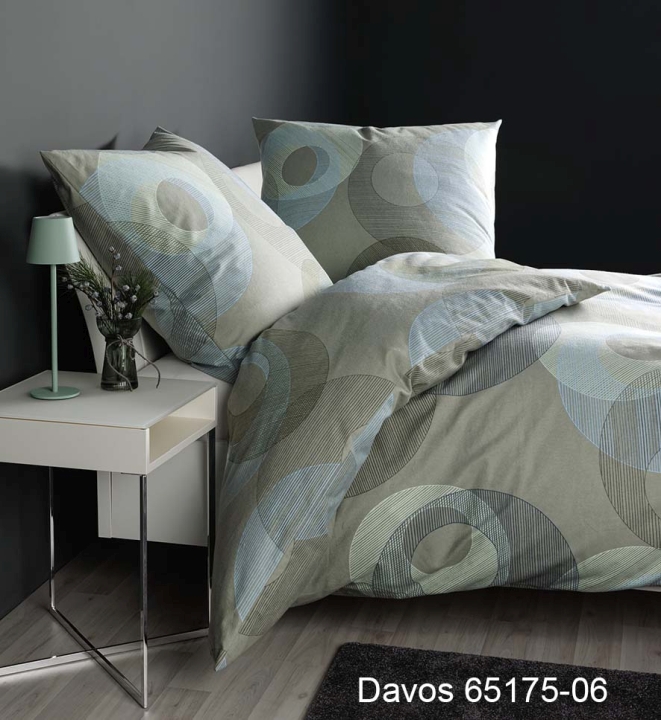 Janine Design Bettwäsche DAVOS ca. 155x220cm in Farbe salbeigrün