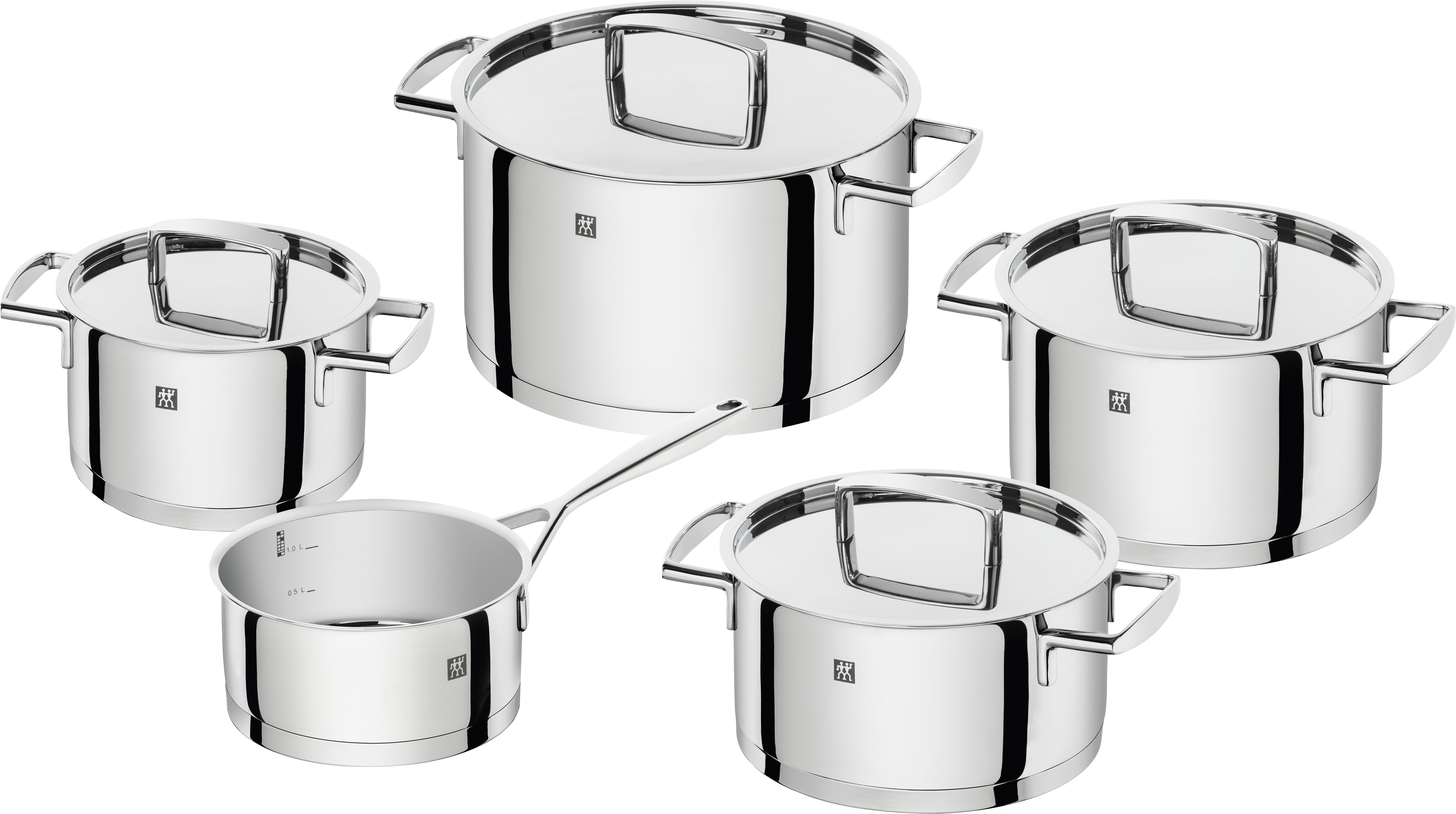 Zwilling Kochtopfset PASSION 5-teilig in Farbe 18/10 Edelstahl