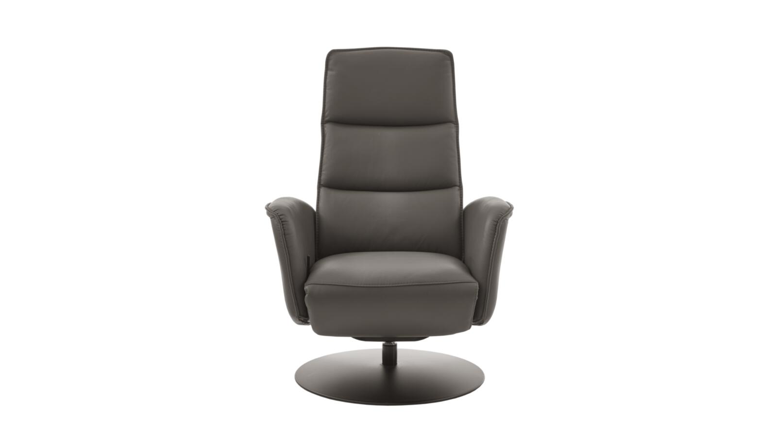 Hukla Relaxsessel CM-HU1202 in Leder Torro grau, Moebel, Stuhl, Kissen, Dekoration für Zuhause, Sessel