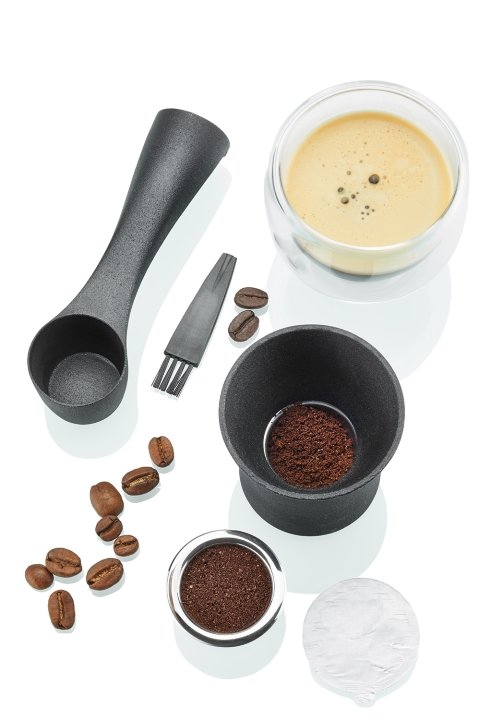 GEFU Kaffeekapseln-Set CONSCIO schwarz/silber