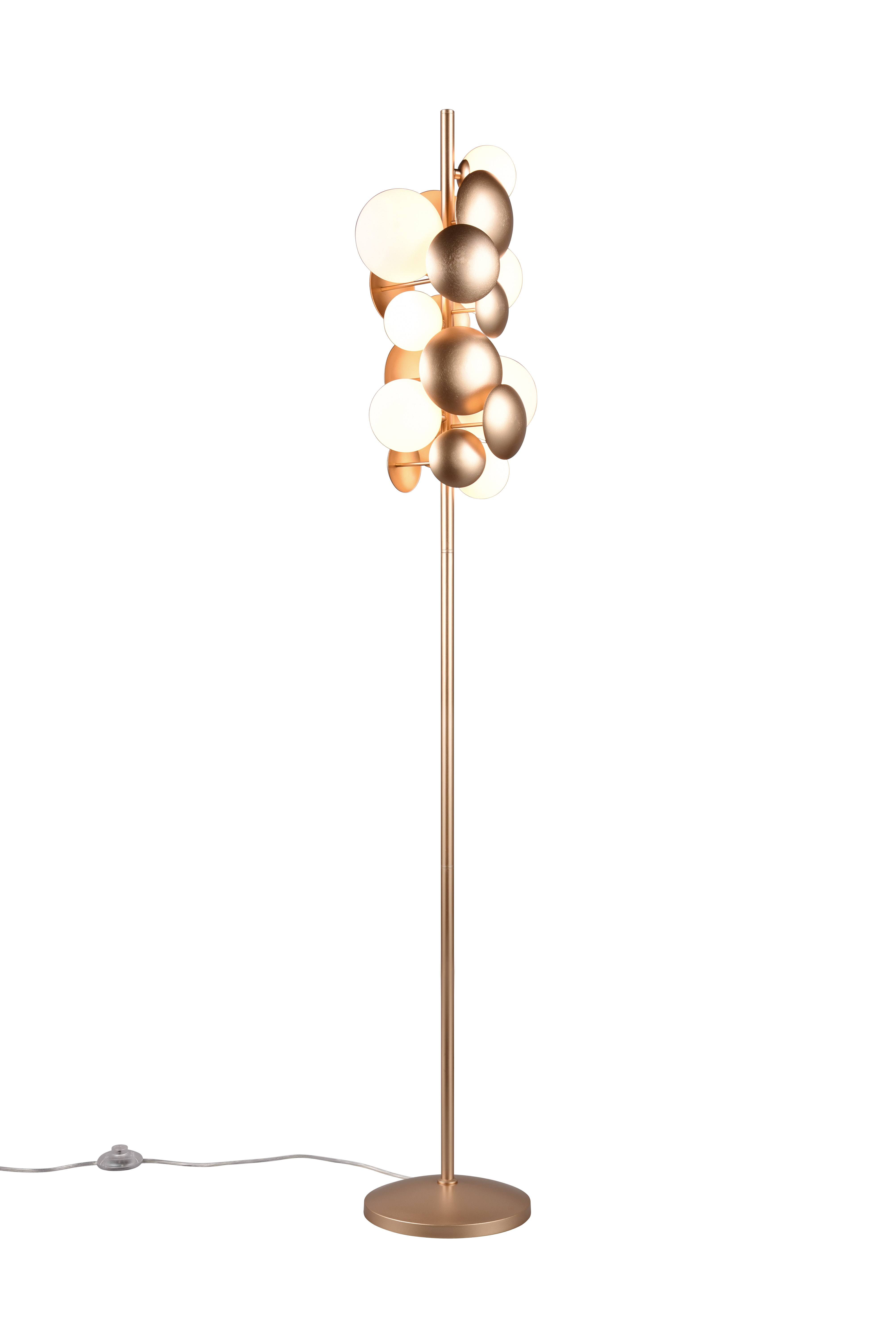Trio Select Stehleuchte BUBBLE in goldfarbig