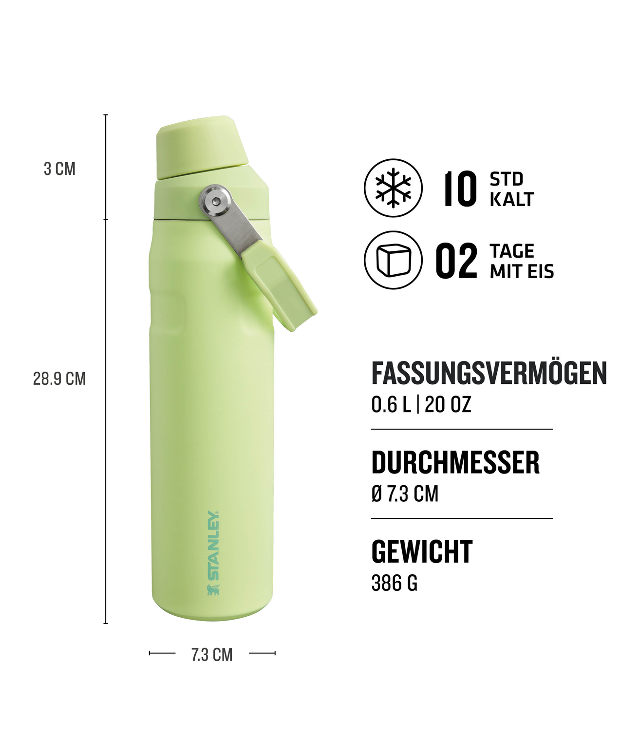 Stanley Aerolight™ IceFlow™ Water Bottle Fast Flow in Farbe Citron
