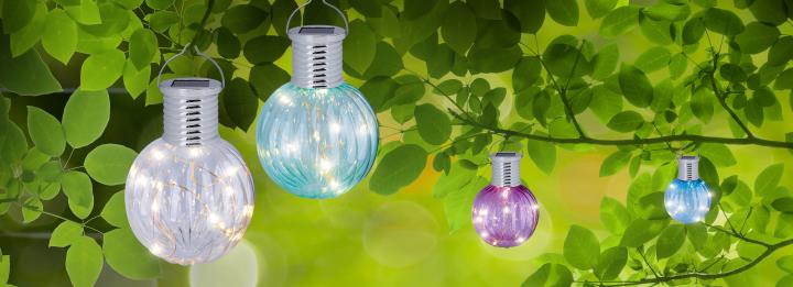 Globo LED-Solarleuchte SOLAR 10-flammig in Farbe mehrfarbig