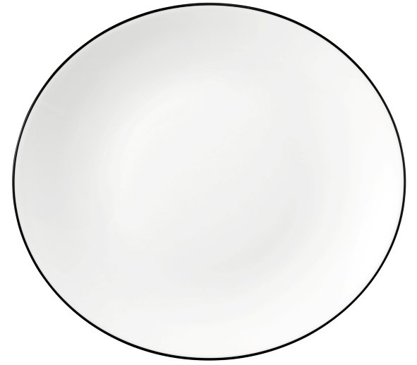 Seltmann Weiden Speiseteller oval 5192  29 cm Modern Life 10826 Black Line
