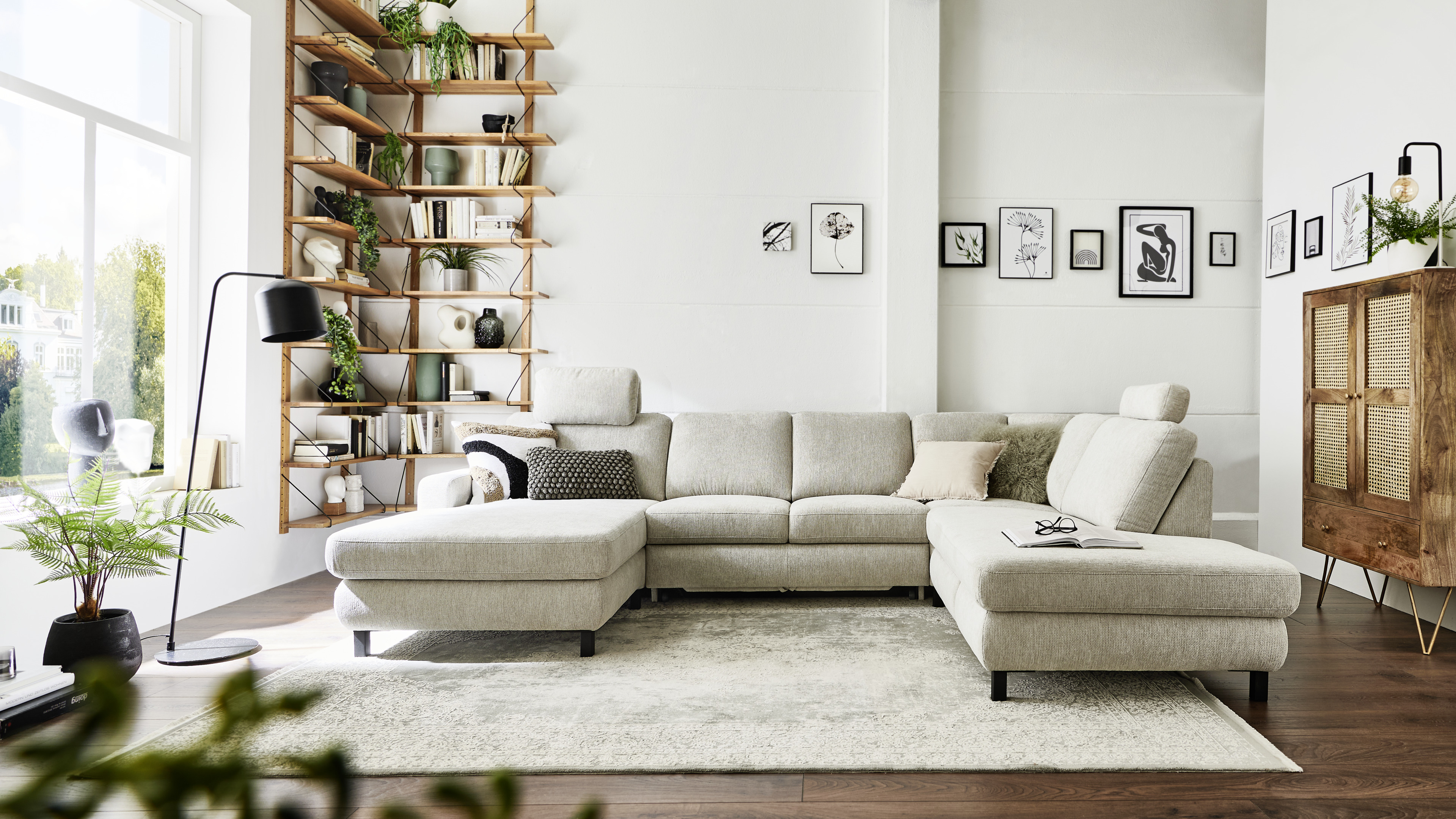 Musterring Polstergruppe MR 365 ca. 313x219cm in Stoff Famous nature, Dekoration für Zuhause, Mobiliar, Wohnzimmer, Innenarchitektur, Couch