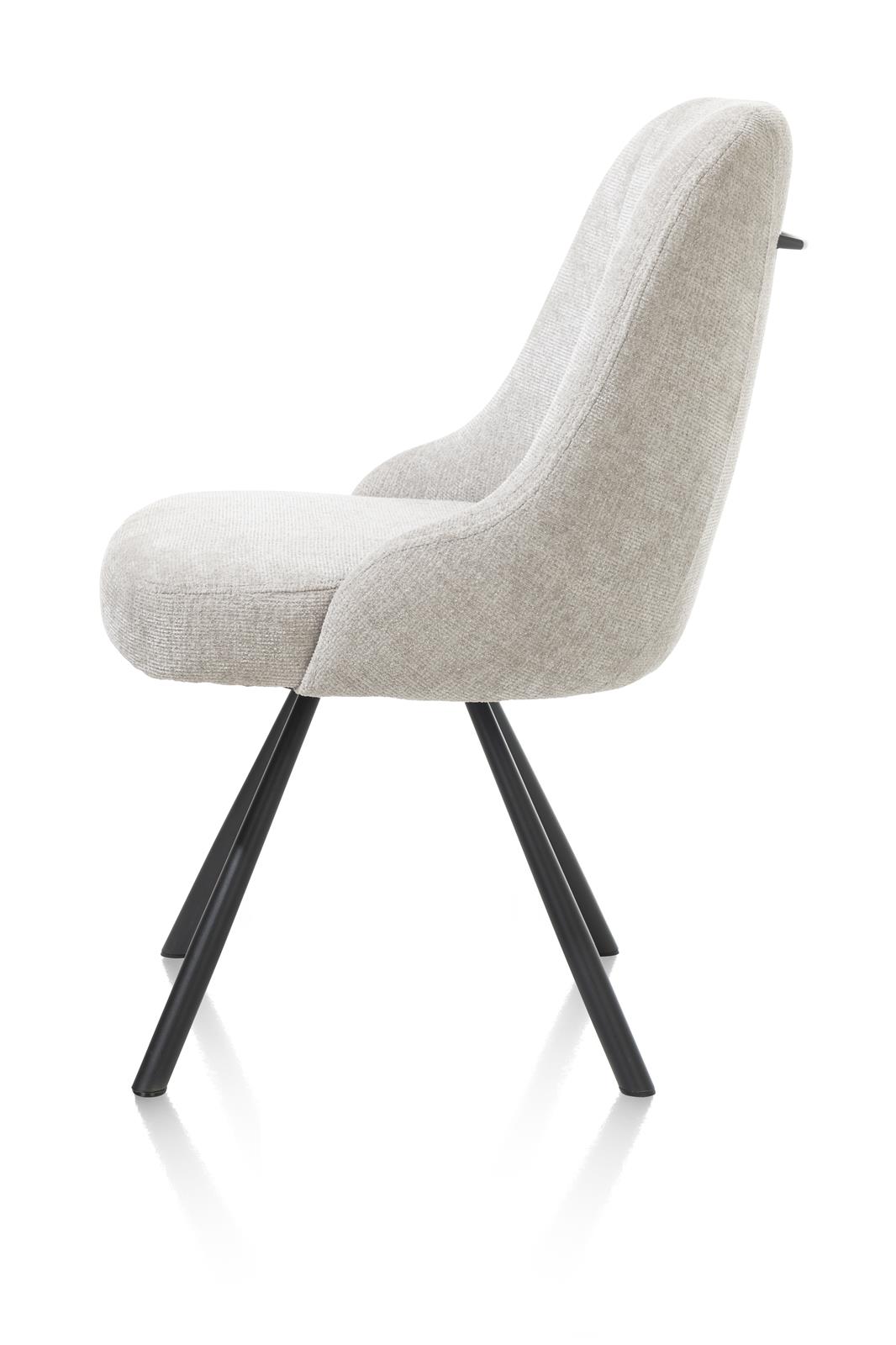 Habufa Stuhl  ca. B55 H88 T66 cm in Stoff Vulcano kiesel