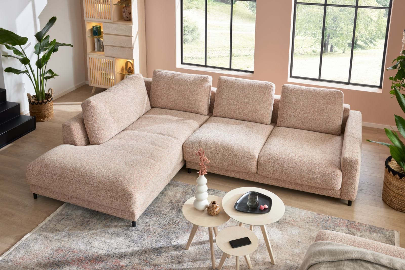 Polsterecke NO. 4103 ca. 223x301cm in Stoff Donna rusty melange 