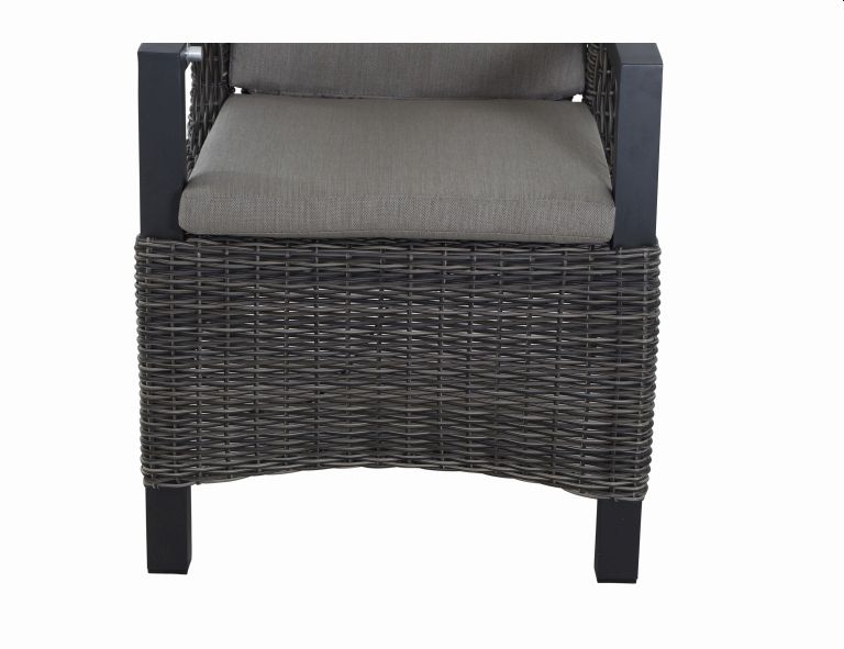Diningsessel CORIDO in Aluminium anthrazit/Geflecht charcoal grey