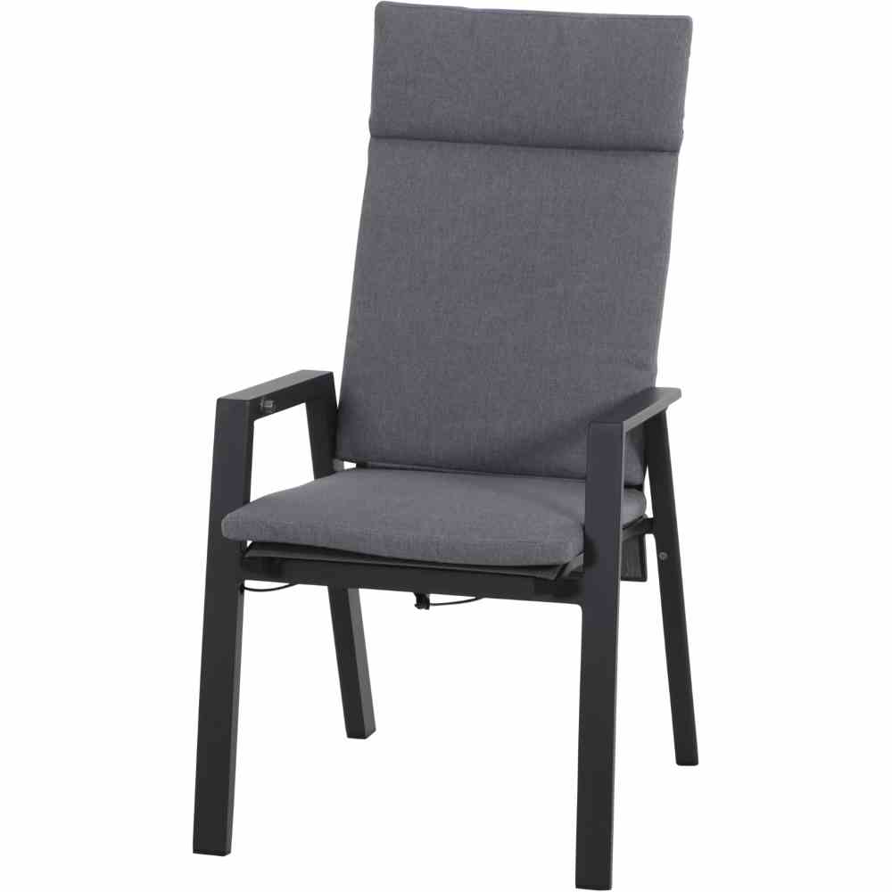Dining-Sessel VALENCIA in Stoff Salt&Pepper/anthrazit