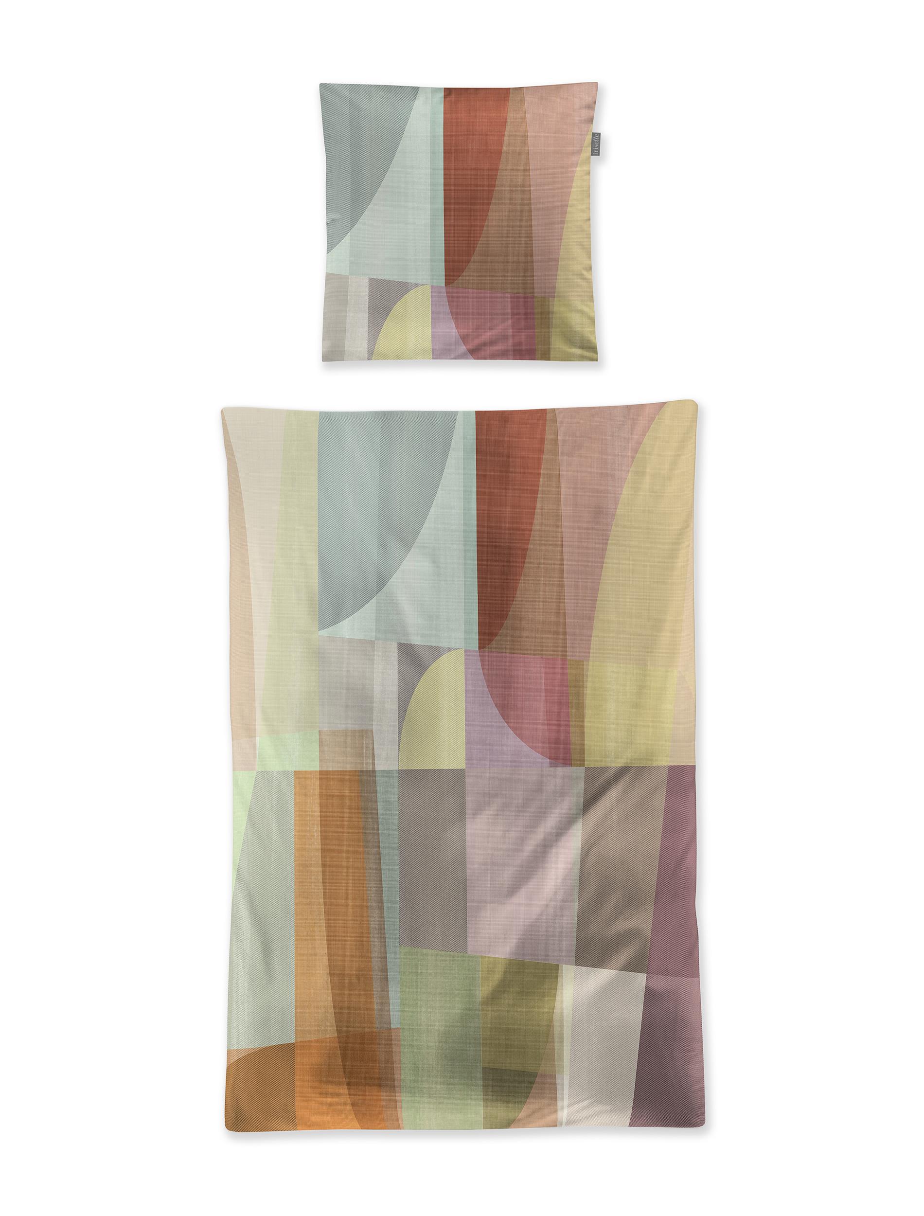Irisette Mako-Satin Bettwäsche WAVE ca. 155x220cm in Farbe multi