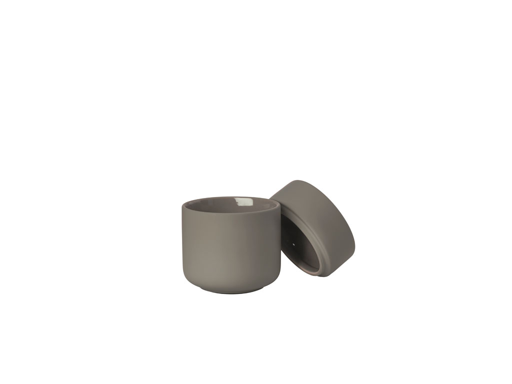 Zone Denmark Gefäß mit Deckel 8,3 cm in Farbe taupe