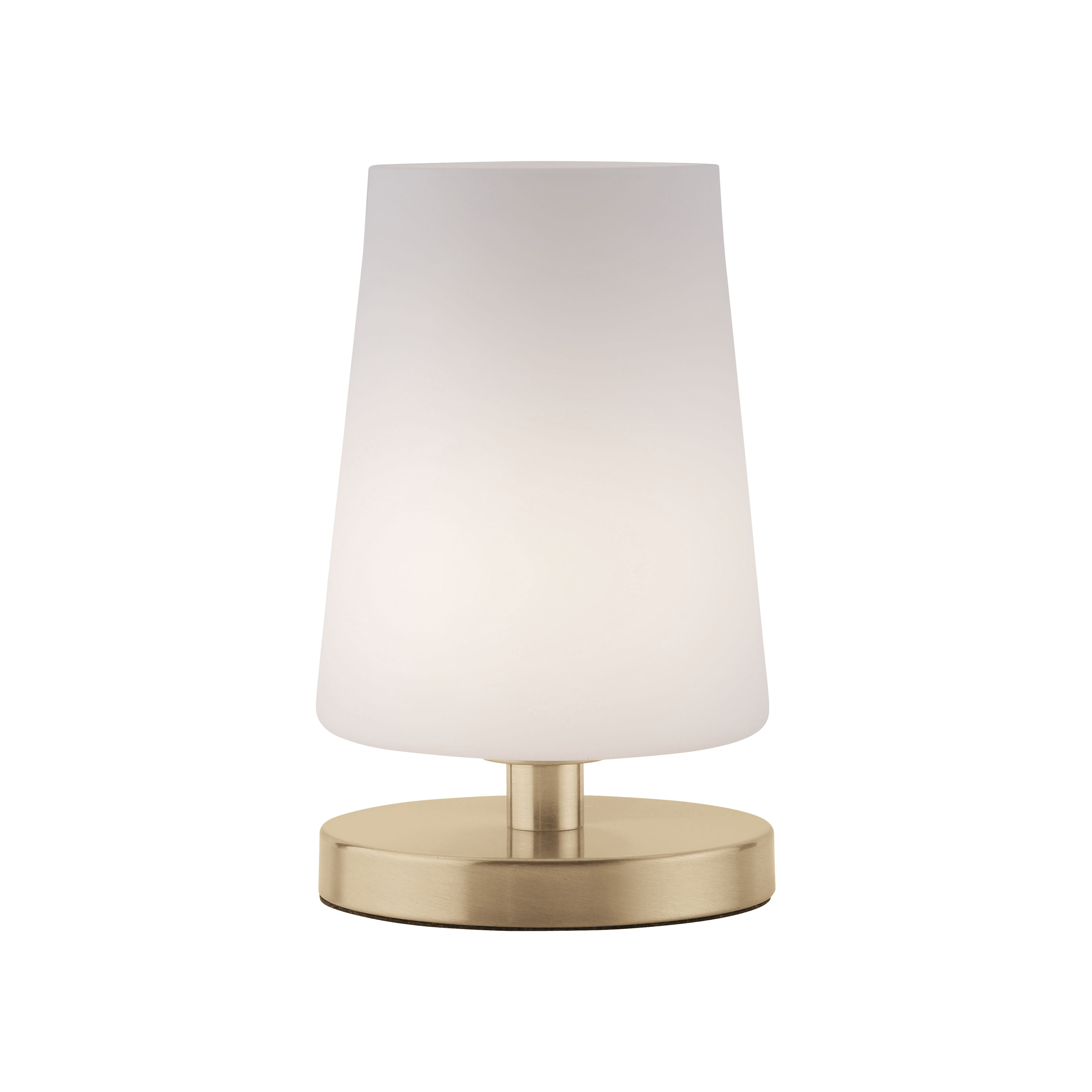 Paul Neuhaus LED-Tischleuchte SONJA 1-flammig in Farbe messing matt, Lampe, Tischlampe, Lampenschirm