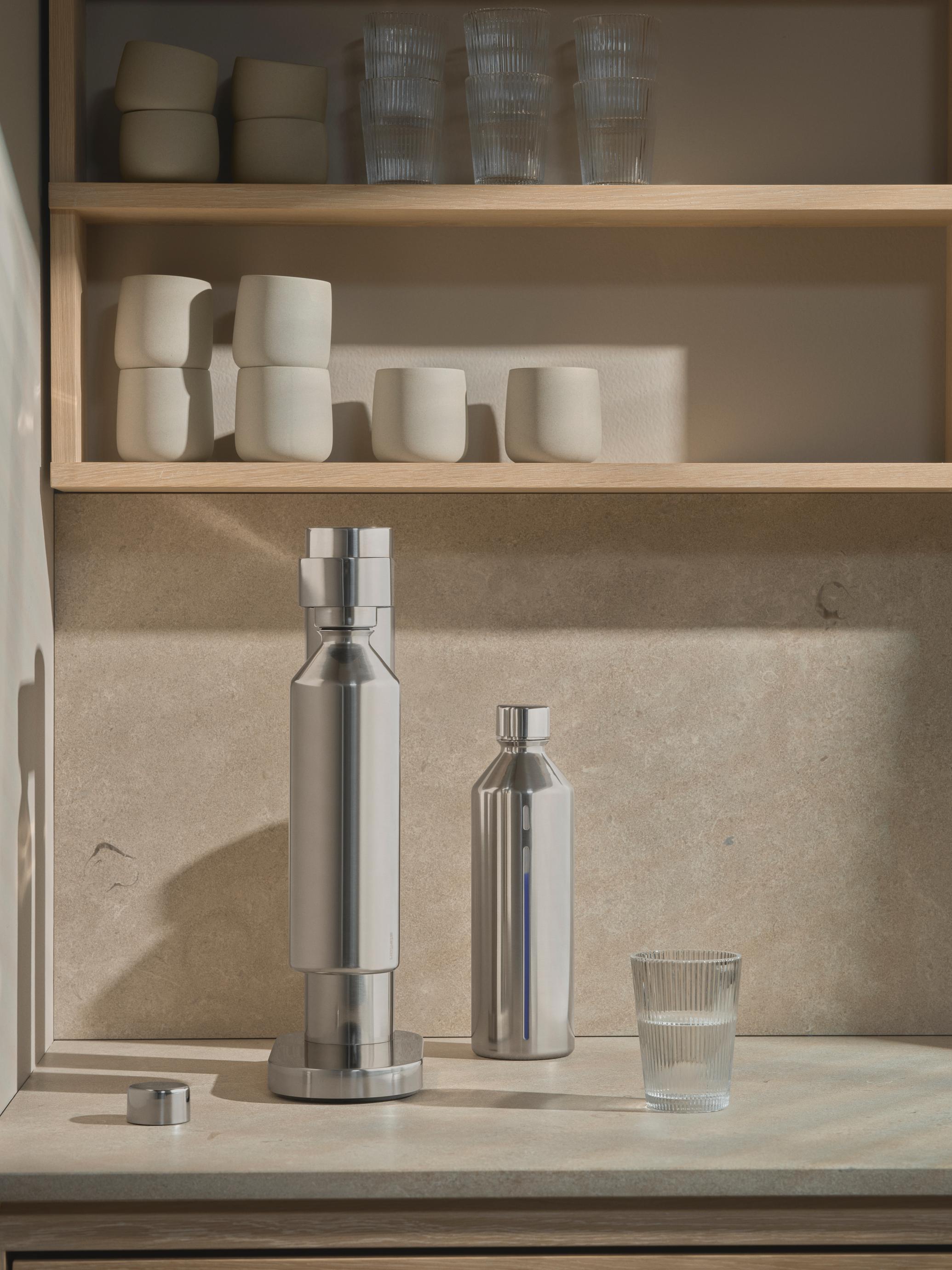 Stelton Wassersprudler-Flasche BRUS 1,2l in Farbe steel